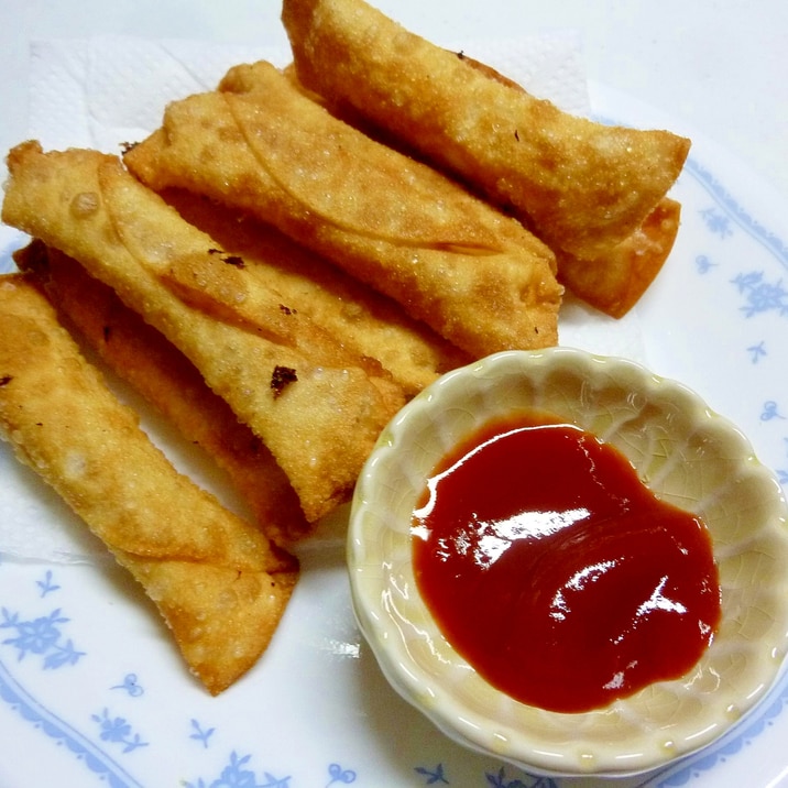 ☆餃子の皮で♪ ソーセージチーズ巻き☆